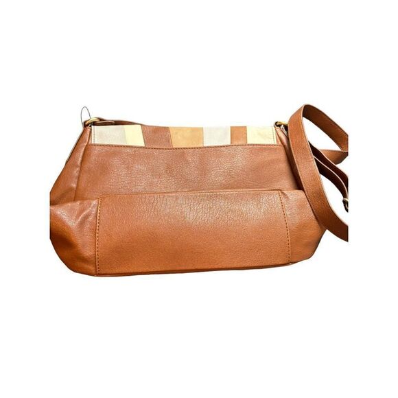 Relic Women's Multi-Color Striped Faux Leather Crossbody Bag With Polka Dot Inte - Picture 11 of 15